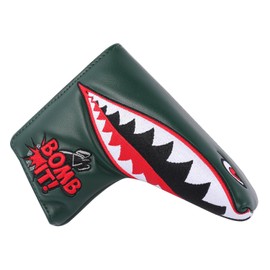 SHABIER Golf Blade Headcover with Tiger Shark Design for Golf Putter Club (Dark Green)