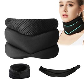 Vita-vix Neck Brace Device for Sleeping, 2025 New Adjustable Soft Foam Neck Support for Snoring, Anti-Forward tilt Neck Traction Device Neck Cover, Breathable Comfort for Home/Office Use/Travel(1PCS)