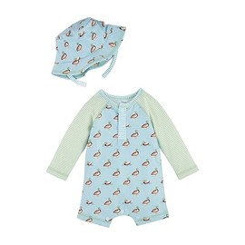 Mud Pie Baby Boy's Children's Duck Rashguard W Hat 6-9M
