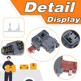 131763202 131763256 Washer Door Lock Switches, Along with the131763310 Door Strikes, are Compatible with Frigidaire, Electrolux, Kenmore, Crosley, and GE Front Load Washers, Fitting Models 131763200