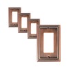 TREEWELL 4-Pack Decorator Outlet Cover Plate, Decorative Switch Plates and