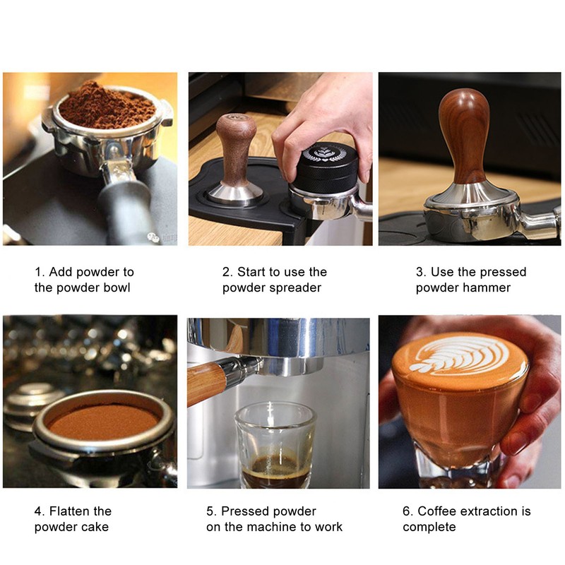 Coffee Tamper Stainless Steel 30lb Constant Pressure Built in Spring