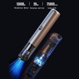 Aspiradora de Mano inalámbrica, aspiradora de Coche de Alta Potencia de 13000 pa (Recargable rápidamente), aspiradora portátil en seco y húmedo de... 