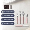 Khen Cutlery Set of 20, 18/8 Stainless Steel Flatware, Modern