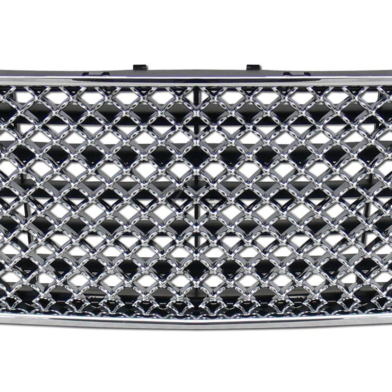 Chrome Mesh Front Lower Bumper Grill Grille Guard ABS Compatible