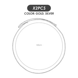 SLAXJNE Pack of 2 Sparkling Diamond Waist Chains, Long Waist Chains, Sexy Body Chains, Adjustable Body Chains, Decorative Chains for Wearing, gold