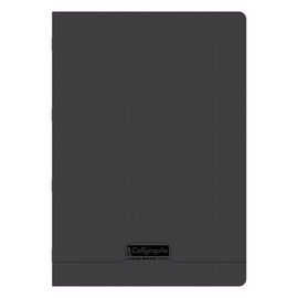 Clairefontaine 18630C - Calligraphe Booklet, Ideal for School, Stapled, DIN A4, 21 x 29.7 cm, 24 Sheets, French Ruling, 90 g, Black, Pack of 1