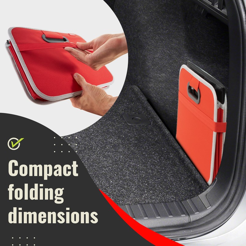 achilles Car Folding Box Xl, Foldable Trunk Bag, Shopping Organizer,