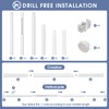 AKTOP Room Divider, No Drilling Curtain Tension Rods Wall Divider
