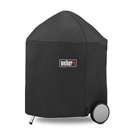 Weber Cover for 26‑Inch Charcoal Grills, Black – Durable UV‑Resistant Fabric, Breathable & Water‑Resistant with Secure Fastening Strap, Kettle