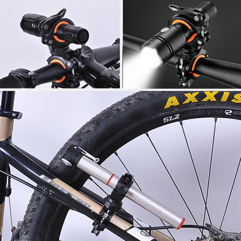 Vonpri [2 Pack] Flashlight Holder, Mount Bicycle Mounting Bracket Flashlight