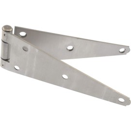 Hardware Essentials 853376 Heavy Duty Strap Hinges Stainless Steel 8"