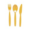 Harfield Small Polycarbonate Cutlery Set Yellow 17cm (x4 Sets)