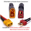 Male XT60 to Female Deans T-Plug Connector Adapter No Wires