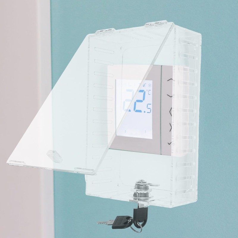 NOLITOY Thermostat Lock Box with Keyed Access - Transparent Plastic