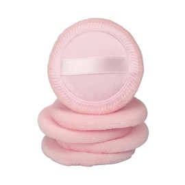 SAFIGLE 5pcs Pink Cotton Powder Puff Set Round Makeup Applicators for Loose Powder Foundation Soft and Fluffy Design for Ladies and Girls for Daily Cosmetic Use