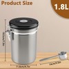 Foydream Airtight Coffee Canister, 1.8 L Coffee Beans Container, 304