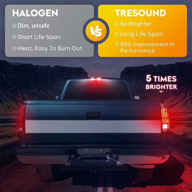 Tresound LED Tail Lights + 3rd Third Brake Cargo Lamp