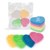 HUAXIN BIOTECHNOLOGY 50-Count Heart Shape Compressed Facial Sponges,100% Natural Cellulose