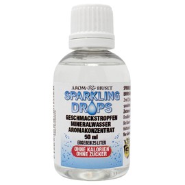 Sprudelwasser-Konzentrat-Drops | 1 Flasche 50 ml ergibt 25 Liter | hochkonzentriertes Aroma ohne Zucker | prickelnd | Fertiggetränk | kalorienarm | ohne Konservierungsstoffe