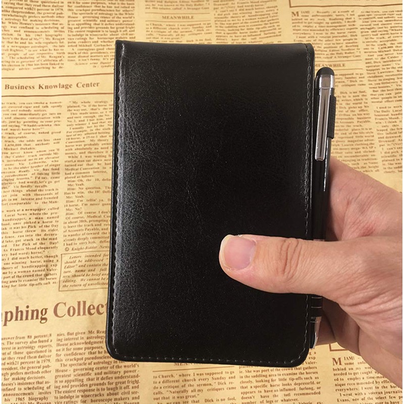 Mini Pocket Notepad Holder Included with 50 Lined Sheets,Refillable,with Notebook