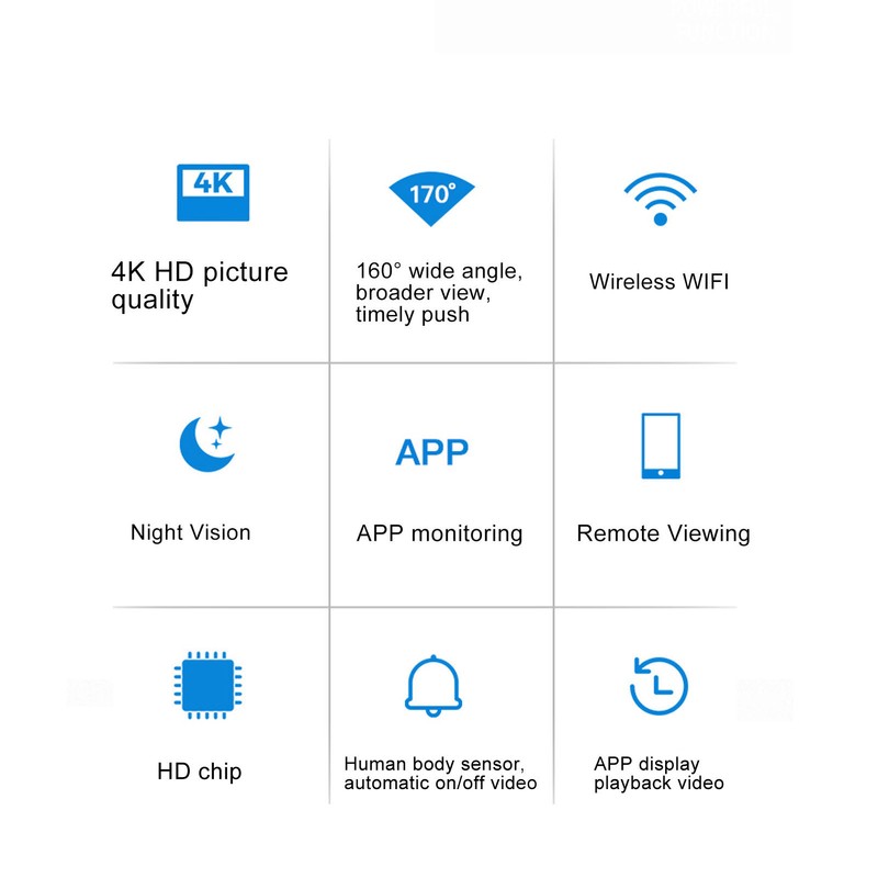 4K WIFI HD Small Camera Remote Control Motion Detection Night