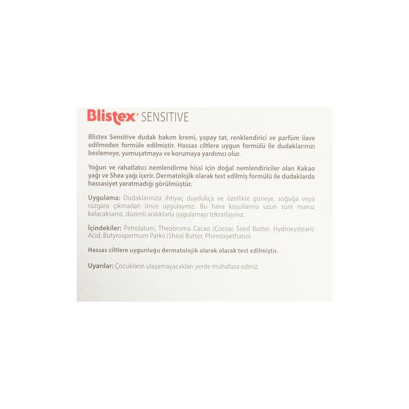 Blistex Simple & Sensitive Lip Moisturizer 0.15 oz (Pack of