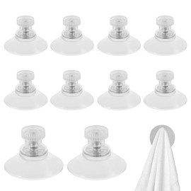 Screw Suction Cup M4 Strong Suction Cup Hooks 10 Pcs High Suction Cup Small Transparent Fixing Desktop Window Bath Kitchen Bathroom Strong Suction Cup Hook Plastic Suction Pad Suction Pad Kitchen Hook