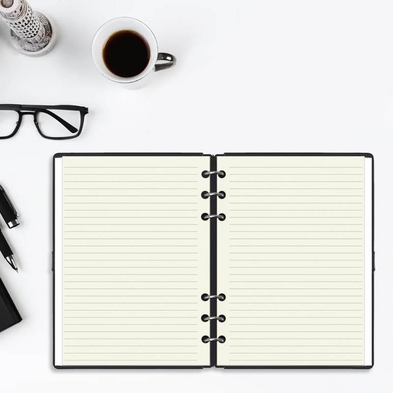 A5 Cream Lined Refills Paper, 6 Hole A5 Lined Paper