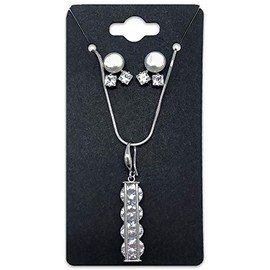 The Display Guys Various Hanging Earring Display Cards, Jewelry Display Pack of 100 pcs (2"x4" Inch Necklace/Earrings, Matte Black)