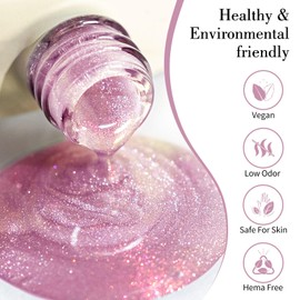 CANNI Cat Eye Gel Nail Polish 1Pcs 9ml Pink Pearl Color Gel Polish High Gloss Soak Off UV Gel Pink Planet Cat Eye Series Gel Nail Polish Art Manicure Salon DIY Home