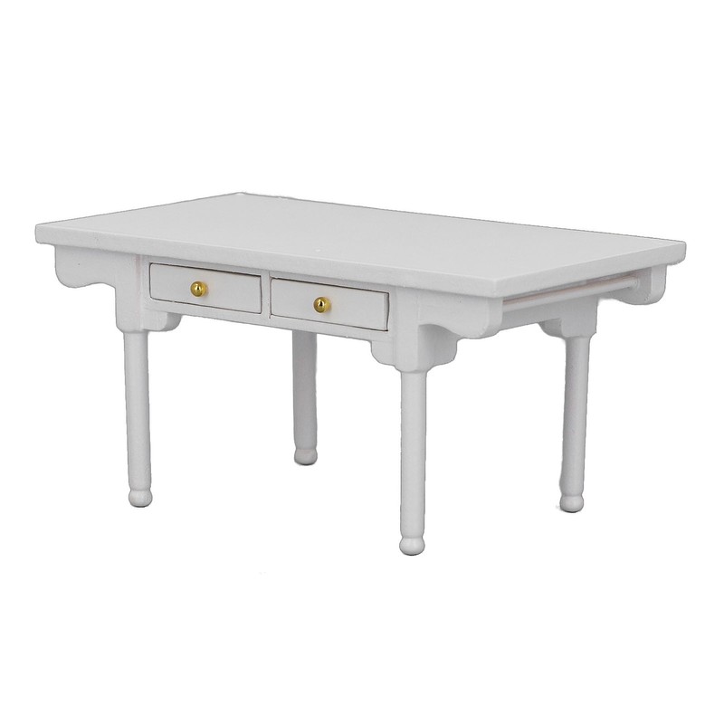 1: 12 Dollhouse Desk Wooden Modern Miniature Table Mini Writing