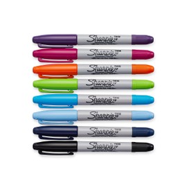 SHARPIE M27008019524 Twin Tip Marcador Permanente 2 en 1, 8 Colores Surtidos