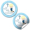 First Holy Communion Religious Thank You Sticker Labels for Boys