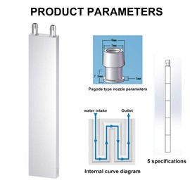 DIYhz - Bloque de refrigeración de agua de aluminio, sistema de disipador de calor líquido para PC, computadora, CPU, radiador, disipador de calor, cabezal endotérmico plateado, 2 unidades (40 mm x