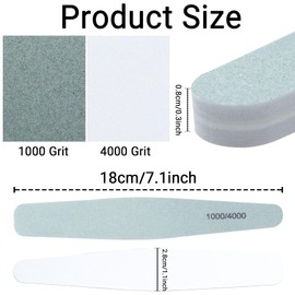 1000/4000 Grit Nail Buffing Block Professional Nail Buffer, Fingernail Files for Smoothing and Polishing Manicure Tools Fine Grinding High Gloss Shine (8 Pcs)