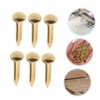 LALAFINA 100pcs Copper Round Head Furniture Nails Sharp Copper Nails