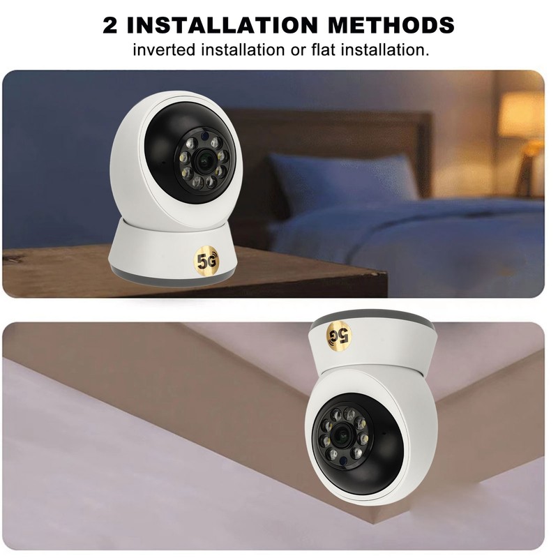 Home Security Camera 1080P WiFi PTZ Camera with 360 Degree
