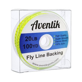 Aventik Dacron Braided Fly Line Backing for Fly Fishing Trout Fishing 20LB/30LB (Yellow+Black, 30LB,100YARD)