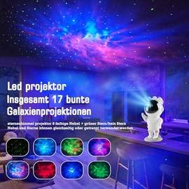 Minvchao Minvchao Astronaut Projektor,Galaxy Star Projektor,LED Sternenhimmel Projektor fr Kinder mit Timer,Fernbedienung,Planetarium Nachtlicht fr Schlafzimmer,Perfekt Geschenk fr Kinder und Erwachsene