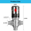 FUGO 1/2 NPT Thermostatic Mixing Valve,Water Mixing Valve with 1/2