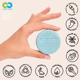 Solides Shampoo ohne Parabene und Sulfate, natürlich, vegan, umweltfreundlich, ohne Mikroplastik, 5 Sorten für alle Haartypen, Haare, für Frauen, Männer, Kinder, mit Öl (Kornblume und Linde)