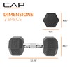 CAP Barbell 50lb Coated Hex Dumbbells, 25x2, Part of 150lb