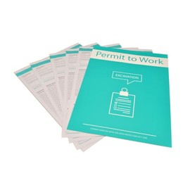 Excavation Permit To Work Forms 3 Parts - Original/2 Carbon Copies Card Backing for Seperating Pack of 10