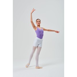 tanzmuster ® Abby Girls' Ballet Shorts (Size 92-170) Made of Soft Cotton Fabric Shorts for Children's Ballet, White