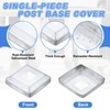 sourcing map 6Pcs Post Base Cover, 3.75"x3.75" (Internal Size 1.2"x1.2")