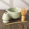片口茶碗セット 茶道具 片口抹茶碗 茶筅（百本立）茶筅立て 茶杓 片口波身