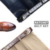 YOORAN Ratchet Belts for Men 2 Pack Adjustable Designer Belts