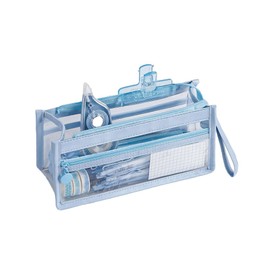 Nannlia Transparent Pencil Case, Large Capacity, Stylish, Cute Korean, Fashionable, Simple, Fundable, Junior High School, High School, College Students, Boys, Girls, blue, Japanese