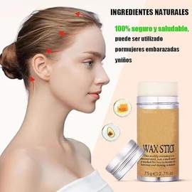 LUHI Barra de Cera para el Cabello, Barras de Cera para Cabello, No Grasosa, Sin Residuos,Cera de peinado suave y lisa para cabello encrespado y con frizz.